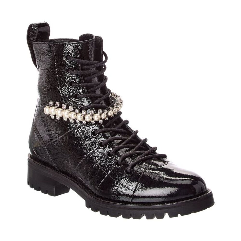 Jimmy Choo Cruz Leather Combat Boot